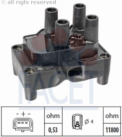 BOBIN ATESLEME (PIPO TIP)-MAZDA-2/FOCUS 04>/MONDEO/VOLVO-S40 (FACET)