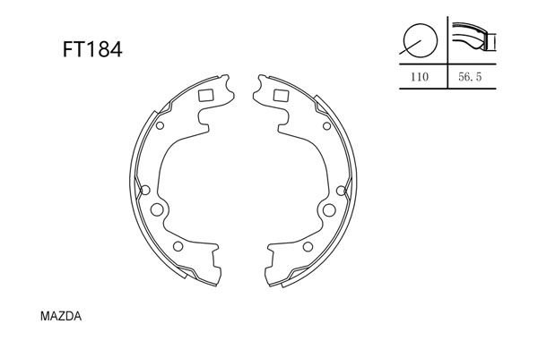 ARKA FREN BALATA (PABUC) - BONGO 2.7 97-03 / BONGO 2.9 10-