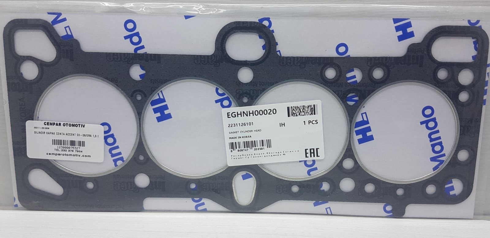 SILINDIR KAPAK CONTA ACCENT 2003-2006/ERA 1,6 BENZ/ELANTRA 2001-2006