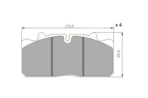 ON FREN BALATA - NPR75 NQR / NOVO / IVECO / DAF / RENAULT / MAN / MERCEDES