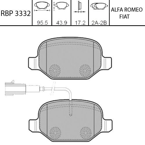 ARKA FREN BALATA - LINEA 1.6 M.JET / ALFA ROMEO:147-156-GT