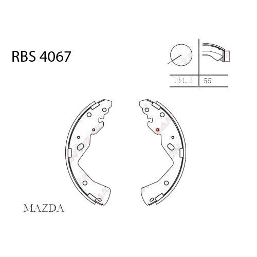 ARKA FREN BALATA (PABUC) - B2500 2WD 02-06 / RANGER 2WD 01-06 / BT50 06- / RANGER 06-