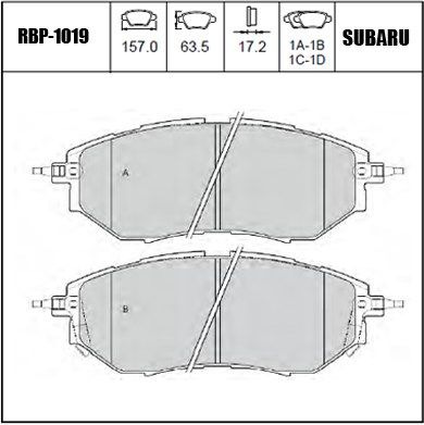 ON FREN BALATA - FORESTER 13- / LEGACY 05-09 / OUTBACK 09-