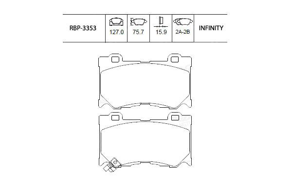 ON FREN BALATA - INFINITY-FX30D 2010- / FX37 08- / FX50 08- / QX70 2013-