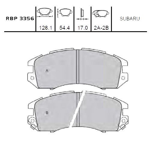 ON FREN BALATA - IMPREZA 92-00 / LEGACY 88-95