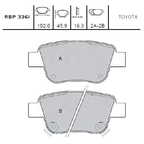 ARKA FREN BALATA - AVENSIS 03-08 / COROLLA-VERSO 04-08