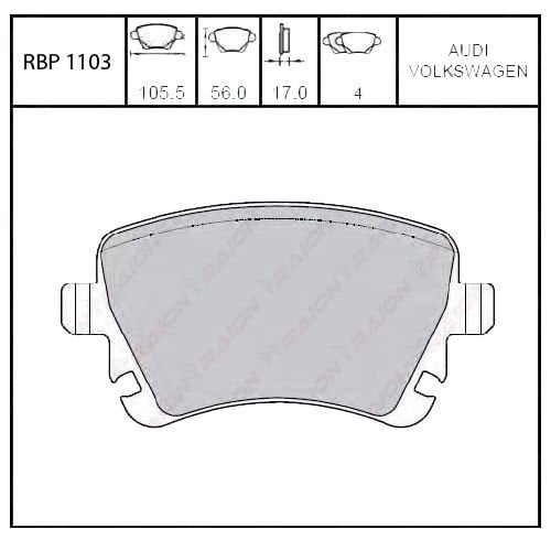 ARKA FREN BALATA - GOLF-5/JETTA/PASSAT/CADDY