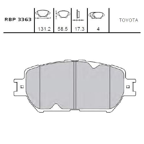 ON FREN BALATA - CAMRY 01-06 / LEXUS 05-11