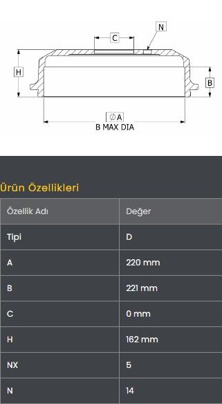 FREN KAMPANASI ARKA (220-5)- BONGO CIFT TEKER 97-03 / BONGO ABSSIZ 04-10