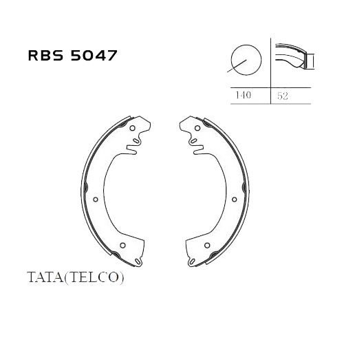 ARKA FREN BALATA (PABUC) - TATA-XENON 09- / SAFARI 4WD 99- / TELCOLINE