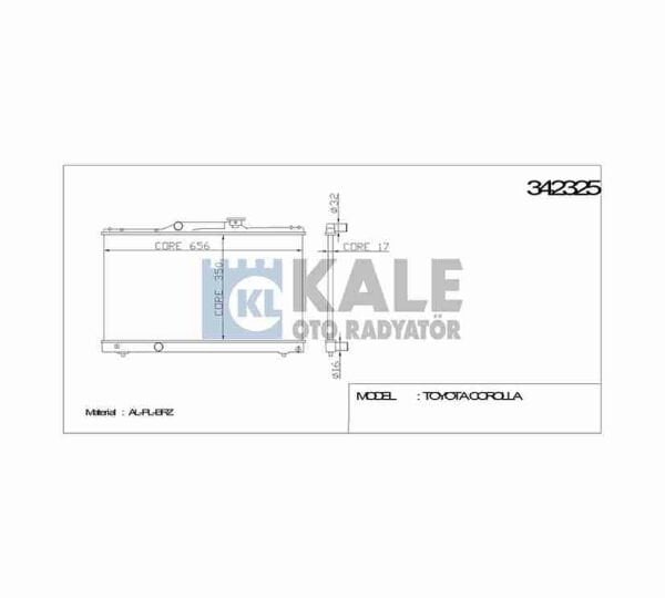 Radyatör Corolla Ae101 Düz