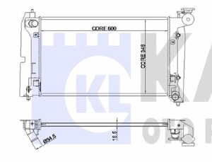 Radyatör Corolla 02-06 Benz A/T-M/T Vidali Tip
