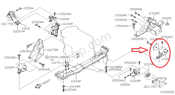 Almera 00-06 Arka Motor Takozu 1.8 /2.0