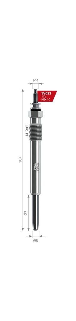 GRAND VITARA 2,0 HDI / PARTNER II/ BERLINGO II/ DUCATO II / BOXER II / JUMPER II / SCUDO 2,0 DW10 2002- / C5 / 406/307 / XSARA / PICASSO DW10TD 2,0 HDI/ EXPERT II / JUMPY II KIZDIRMA BUJİSİ 11V