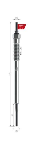 HILUX VIGO 2006-2011  2KDFTV / HIACE / AVENSIS 2,0 / RAV-4 2,0 / LAND CRUISER 3,0 KIZDIRMA BUJİSİ 11V