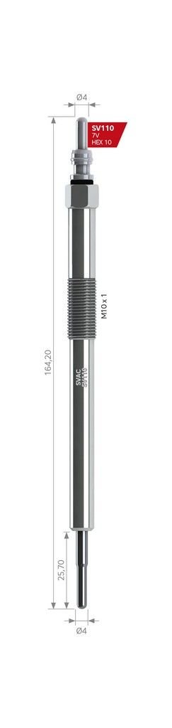 NAVARA 2,5 DCI / PATHFINDER 2,5 DCI / QASHQAI 2,0 DCI / X-TRAIL 2,0 DCI / MASTER III 2010- / MOVANO 2,3 DCI / LAGUNA III / MEGANE III 2,0 DCI KIZDIRMA BUJİSİ 7V