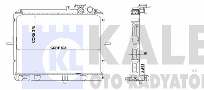 RADYATÖR PREGIO 97-04/BONGO 97-04