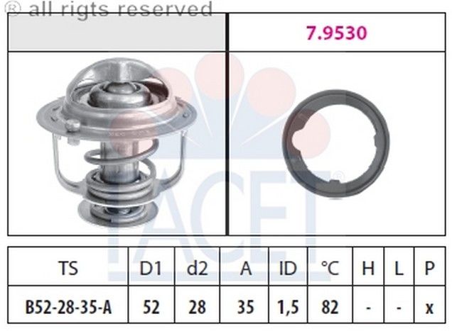TERMOSTAT(52-82C)-CRV 2.0 07>/CIVIC 88<95  (FACET)
