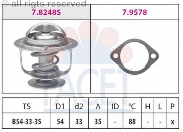 TERMOSTAT(54-88C)-ACCENT 95>00  (FACET)