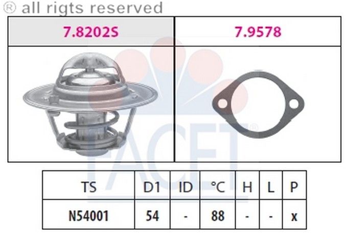 TERMOSTAT(54-88C)-ACCENT 00>06/GETZ 00>  (FACET)