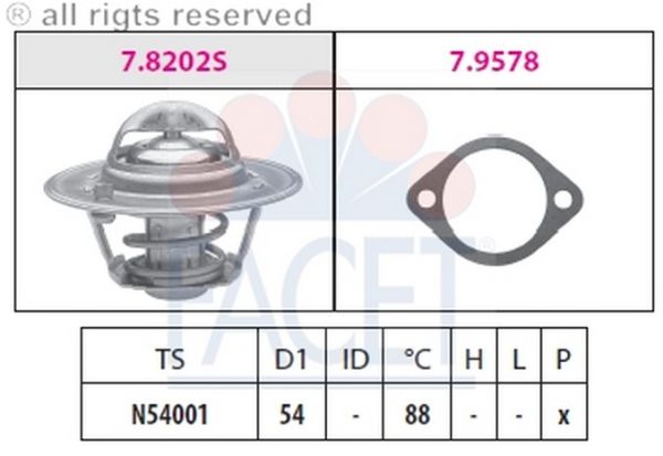 TERMOSTAT(54-88C)-ACCENT 00>06/GETZ 00>  (FACET)