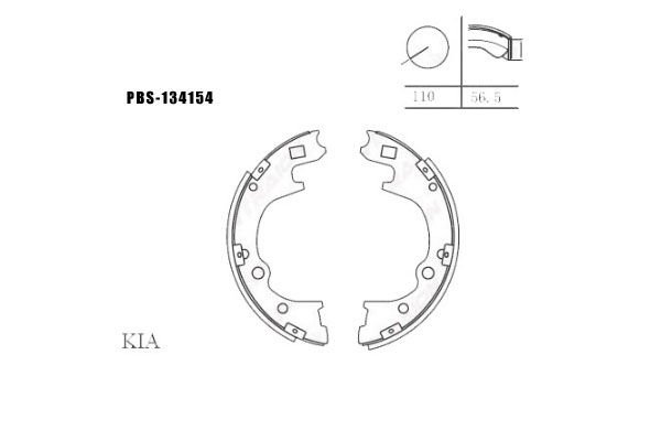 ARKA FREN BALATA (PABUC) - H100-KAMYONET 04- / BONGO 2.5 04-