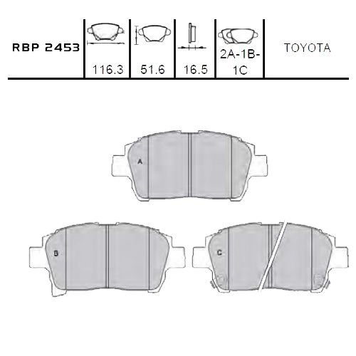 ON FREN BALATA - COROLLA VERSO 02-04 / GEELY FC 09-13
