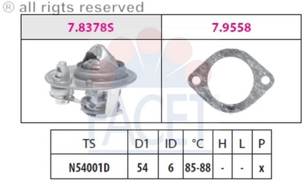 TERMOSTAT(54-88C)-E2200/ASTRA-F/CORSA-B  (DIZEL)  (FACET)