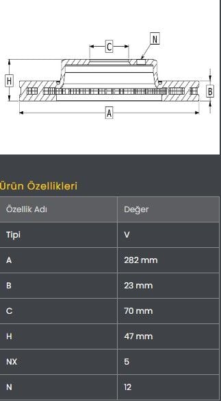 FREN DISKI ON (282-5)- CRV 97-00 / HRV 99-05