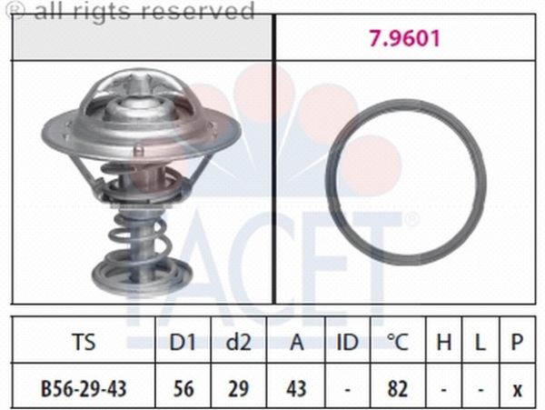 TERMOSTAT(56-82C)-CARISMA 1.6-1.8 96>> (FACET)