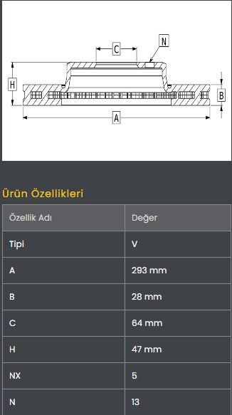 FREN DISKI ON (293-5)- CRV 07-18