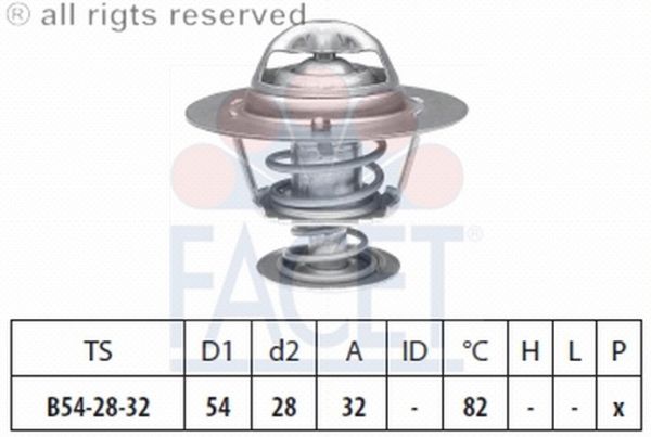 TERMOSTAT(54-82C)-PRIMERA-P10 2.0/SUNNY-CD17/323 1.7D 86>89  (FACET)