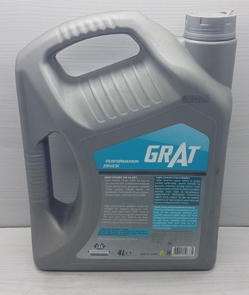 Yağ 5W30 4Lt grat Partiküllü