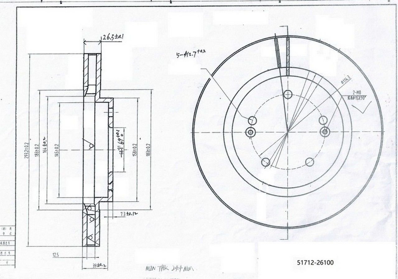 SANTA FE 2000-2006 /TRAJET 2001-2004 FREN DİSKİ ÖN 294mm