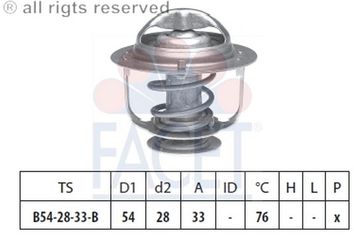 TERMOSTAT(54-76C)-PRIMERA-P11 2.0/TERRANO 2.4  (FACET)