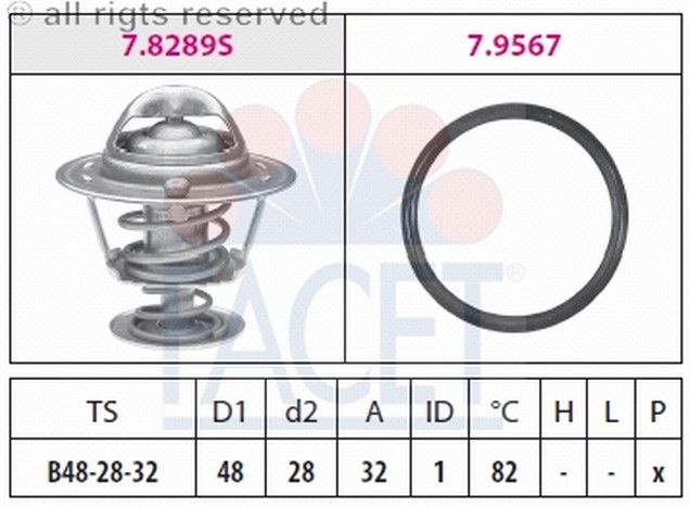 TERMOSTAT(48-82C)-ALMERA  00>>  (FACET)