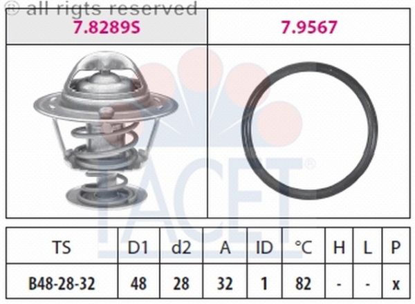 TERMOSTAT(48-82C)-ALMERA  00>>  (FACET)