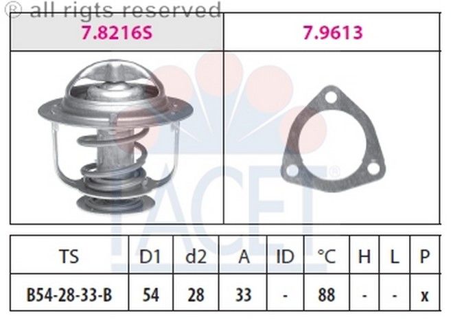 TERMOSTAT(54-88C)-PATROL/URVAN/TERRANO/D21 TD27  (FACET)