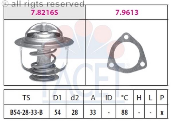 TERMOSTAT(54-88C)-PATROL/URVAN/TERRANO/D21 TD27  (FACET)