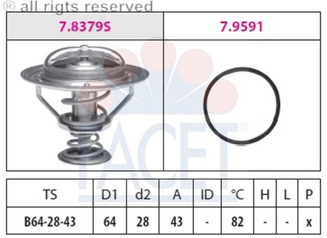 TERMOSTAT (64-82c)- NAVARA 2.5 DCI 05- / PATFINDER 2.5 05- / SKYSTAR PICKUP 02- / XTRAIL 2.2 DCI 01-06