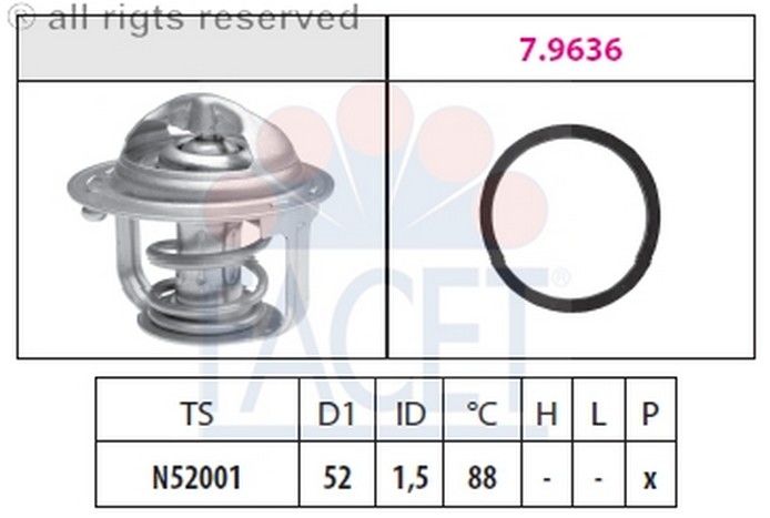 TERMOSTAT(52-88C)-VITARA 1.6 99>>  (FACET)
