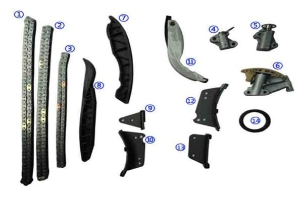 STAREX / SORENTO D4CB CRDI MOTOR ZİNCİR TAKIMI (14 PARÇA)