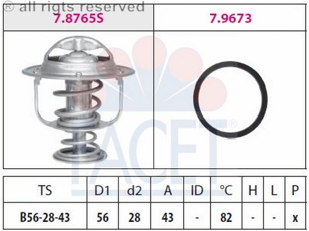 TERMOSTAT(56-82C)-COROLLA/AUIRS 1.6 08>/AVENSIS 09>/RAV4 2.0  08>>  (FACET)