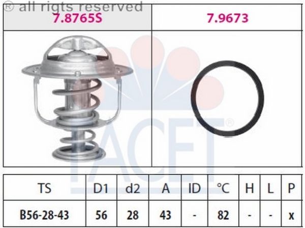 TERMOSTAT(56-82C)-COROLLA/AUIRS 1.6 08>/AVENSIS 09>/RAV4 2.0  08>>  (FACET)