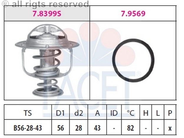 TERMOSTAT(56-82C)-AURIS 1.4-1.6/AVENSIS 03>/COROLLA 03>07/COROLLA 08>11/RAV4 00>10  (FACET)