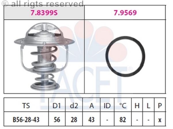 TERMOSTAT(56-82C)-AURIS 1.4-1.6/AVENSIS 03>/COROLLA 03>07/COROLLA 08>11/RAV4 00>10  (FACET)