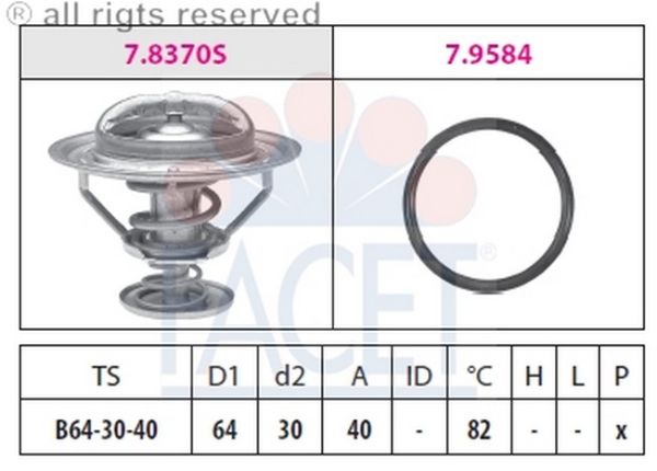 TERMOSTAT(64-82C)-LANDCRUSIER 98>>  (FACET)