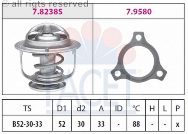 TERMOSTAT(52-88C)-HIACE/HILUX   (FACET)