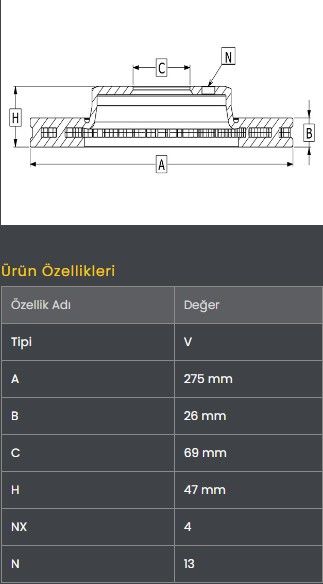 FREN DISKI ON (275-4)- CERATO 04-09
