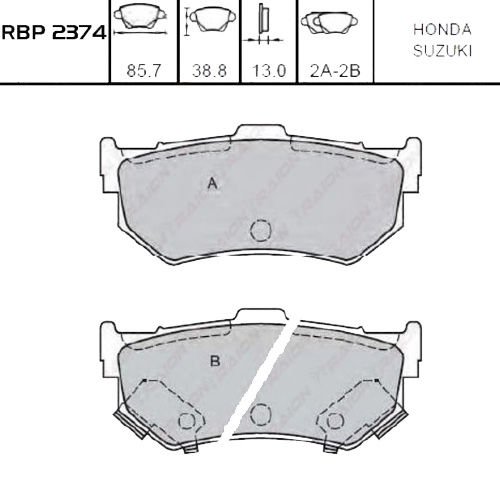 ARKA FREN BALATA - SWIFT 1.6 GTI 89-01